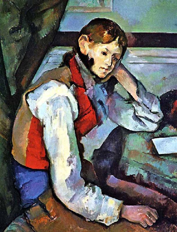 Paul Cezanne The Boy in the Red Vest France oil painting art